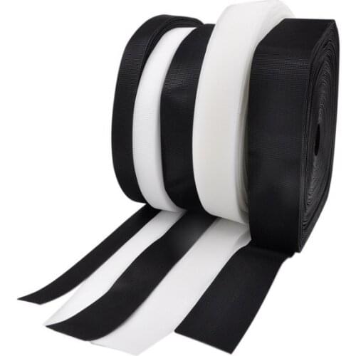 1" 2.5cm Width 5m/lot Black, Thin and Soft Moulded Plastic Injection Hook for Loop Adhesive,Double Sided Nylon Injection Hook