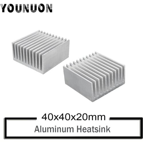 10Pcs YOUNUON 40mm heatsink 40x40x20mm LED Aluminum Heatinks CPU GPU Card Cooling Cooler Heat Sink Heatsink