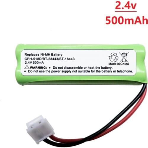 2.4v 500mAh High Efficiency Low-energy Replaces Ni-MH 2.4v Rechargeable Battery for CPH-518D / BT-28443 / BT-18443