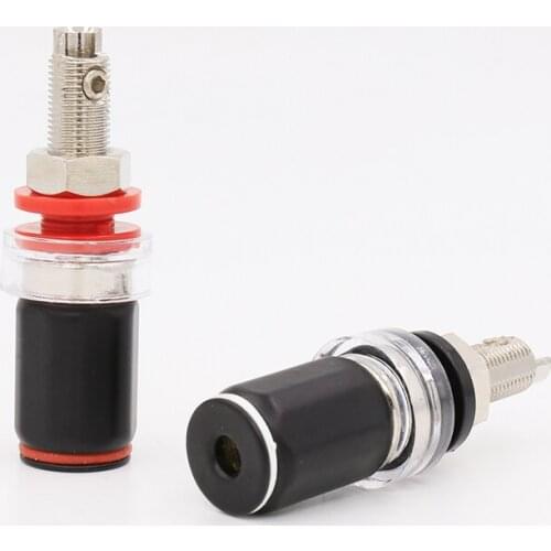 4PCS B6035R Rhodium Plated HIFI Amplifier Speaker Terminal Binding Post Socket 45mm