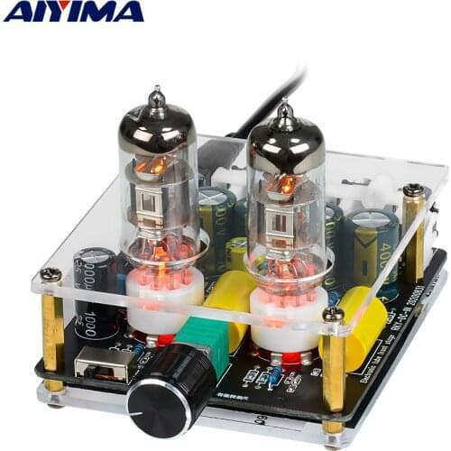 AIYIMA 6J3 Mini Tube Preamplifier Stereo Pre Amplifiers Audio Board Preamp Bile Buffer for Power Amplifier with Gain adjustable