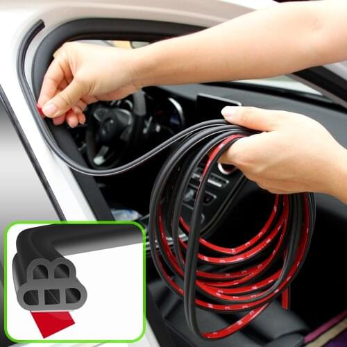 Car Rubber Door Seal Strip Double layer B Type For Chevrolet Cruze Aveo Lacetti Cruz Niva Spark Orlando Epica Sail Sonic