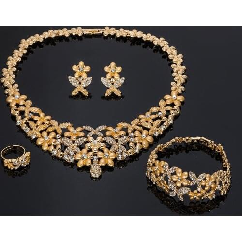 BAUS Vintage Dubai Gold Colorful Jewelry Sets Wholesale Wedding woman accessories jewelry set Brand Big statement jewelry set