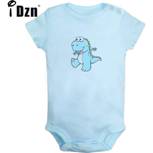 Baby Boys Girl Summer Short Sleeves Bodysuit Cartoon Baby Dinosaur Newborn Clothing Cute Little Dinosaur Rompers Cotton Jumpsuit