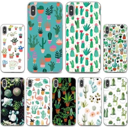 Cactus-Flowers-Green-Plants-Desert Case For Samsung Galaxy S7 S8 S9 S10E S20 FE Note 10 20 Edge Lite Plus Ultra