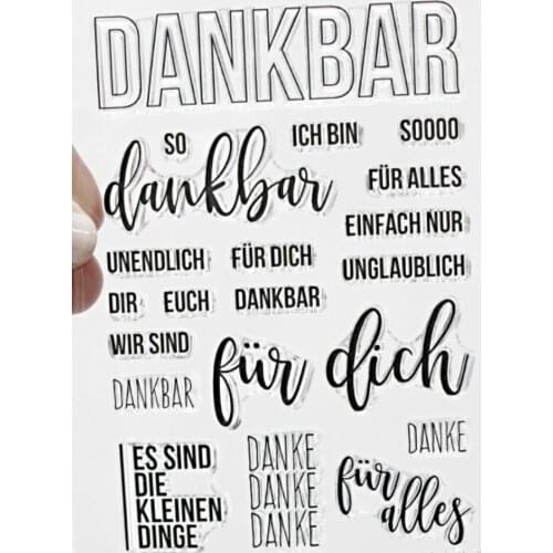 German Words Transparent Clear Silicone Stamp/Seal for DIY scrapbook/photo album Decorative clear stamp ST0878