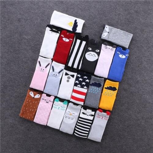 Kids Girls Socks Toddlers Boy Girls Childrens Knee-Highs For Children For Boys And Girls Socks Picture of a Fox a Cartoon