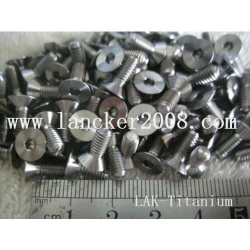 Gr5 Titanium Hexagon socket Countersunk/Flat head screw M3*4 5 6 8 10 12 14 16 18 20 22 24 25 30 32 35 40