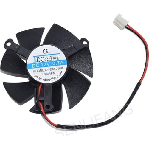 Well Tested Graphics Card Cooling Fan XY-D05010B DC 12V 0.7A 47MM 2 Pins 4500RPM