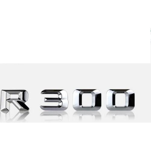 Chrome " R 300 " Car Trunk Rear Letters Words Badge Emblem Letter Decal Sticker for Mercedes Benz R Class R300