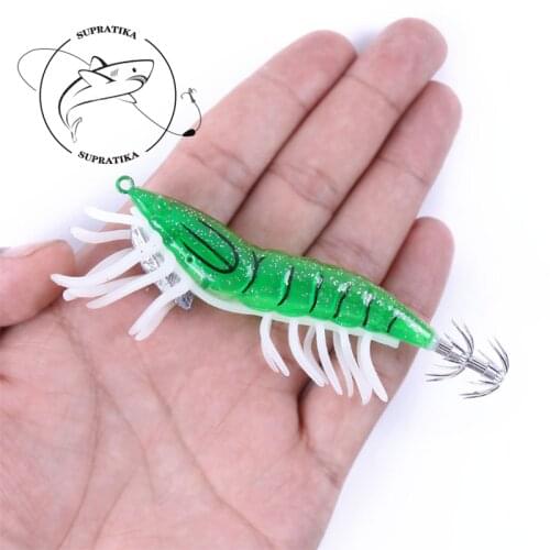 Artificial Wobbler Luminous Squid 5pcs/set 13g/10cm Lifelike Smooth Reflective Plastic Hard Bait With Sharp Hook Fishing Lure