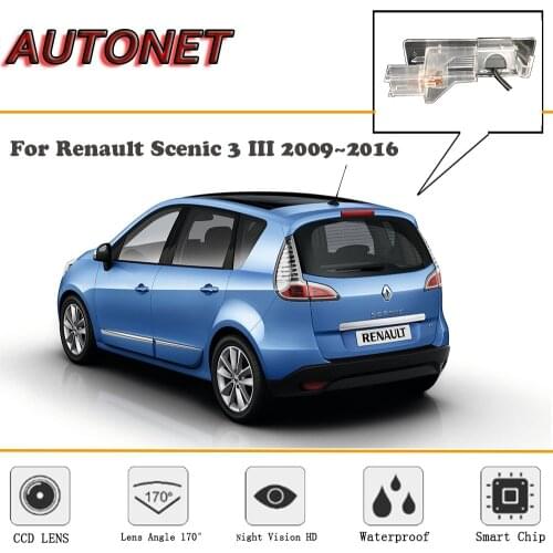 AUTONET HD Night Vision Backup Rear View camera For Renault Scenic 3 III 2009~2016/CCD/license plate camera