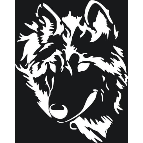 LKT Werewolf Wolf Head Laptop Sticker Car Truck Window Vinyl Decals Car Sticker Decal