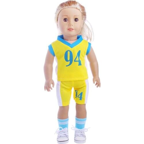 Fashion New Pattern Sportswear Set Fit 18 Inch American&43cm Baby New Born Doll Clothes Accessories,Girls Toys