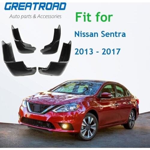 Set Car Mud Flaps For 2013-2017 Nissan Sentra Sylphy B17 Pulsar Sedan Splash Guards Mud Flap Mudguards Fender 2014 2015 2016
