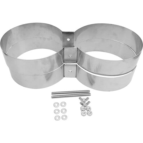 Set of Scuba Tech Diving Stainless Steel Twin Double Tank Mounting Bands / Retainer, fits for Most Sizes Dive Cylinder
