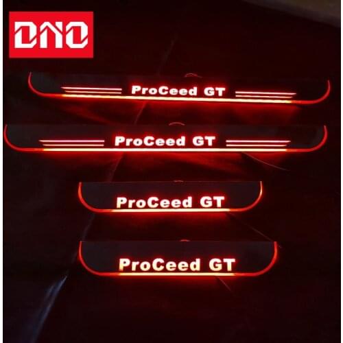 DNO Door Sill Scuff Plate Pedal Ligths For Kia ProCeed GT 2019 2020 Threshold Led Bar Pathway Dynamic Welcome Lamp