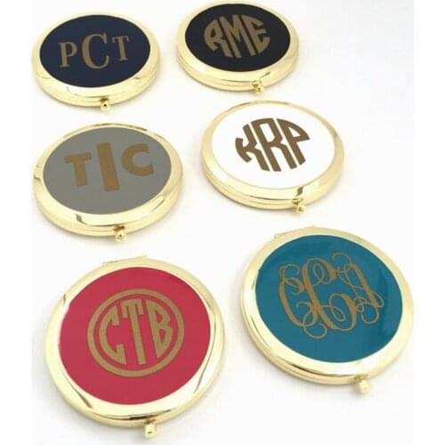 Design Your Own Mirror Gold Compact Mirror Personalised Custom Mirrors