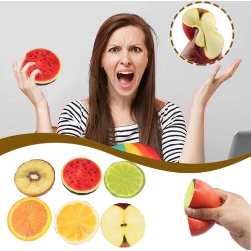 Unzip Color Printing Half Fruit Simulation Fruit Food Model Creative Gift Antistress Practical Jokes Toys Stress Relief Toys