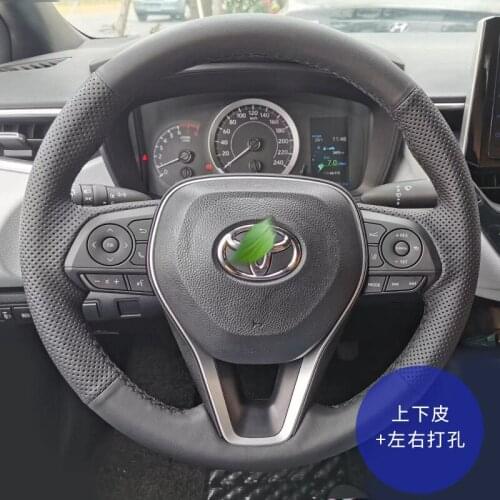 Steering wheel cover Flip leather For VW Lamando Bora Sagitar Magotan Passat CC Lavida Tiguan Golf hand-stitch Grip Auto parts