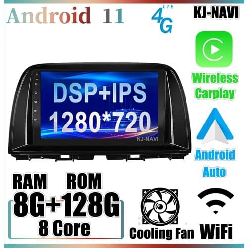 6+128GB Android 11.0 For Mazda CX5 CX-5 CX 5 2012 2013 2014 2015 One Din Car Player Radio Multimedia Video Navigation GPS