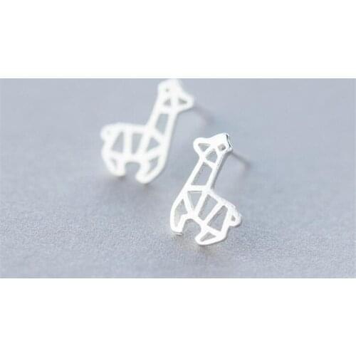 925 Sterling Silver Animals Stud Earrings For Women Girls Sterling-silver-jewelry Pendientes Mujer Female Pendientes Brincos