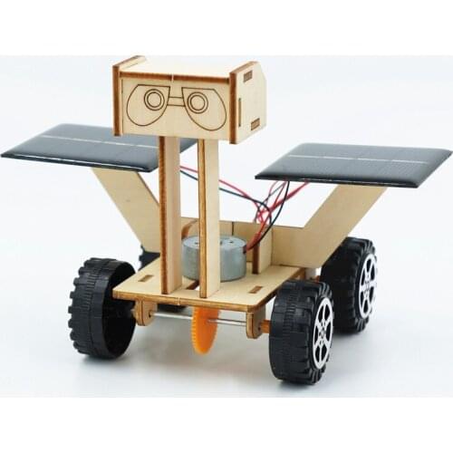 Students' science technology small-scale production of solar lunar rover robot diy handmade materials science experimental toys