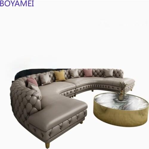 High-end luxury disposable technology cloth sofa combination set zipper living room luxury small villa leather sofa
