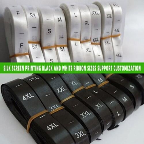 White/black color size label with sizing letters size tag 500pieces lot for single size tags, Free shipping