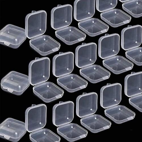 1-15Pcs Mini Plastic Storage Containers Box Portable Pill Medicine Holder Storage Organizer Jewelry Packaging for Earrings Rings