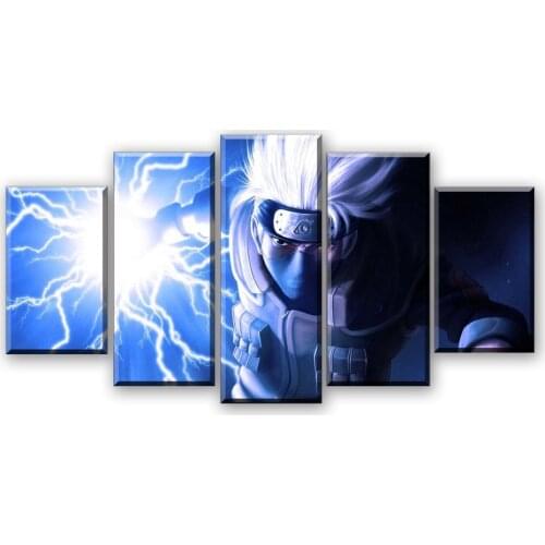5 Piece Canvas Wall Art Modular Prints Painting Modern Home Decor Modular Pictures Anime Ninja Poster Living Room Decoration