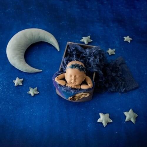 9 Pcs/Set Newborn Photography Props Baby Posing Crescent Pillow+Stars Kit for Baby Photo Shooting Fotografi 85DE