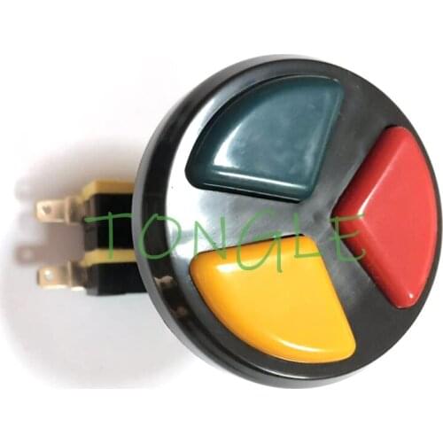 Arcade 3 in 1 Round Push Button with microswitches for arcade game machines Triple Colors Free shipping have tracking number