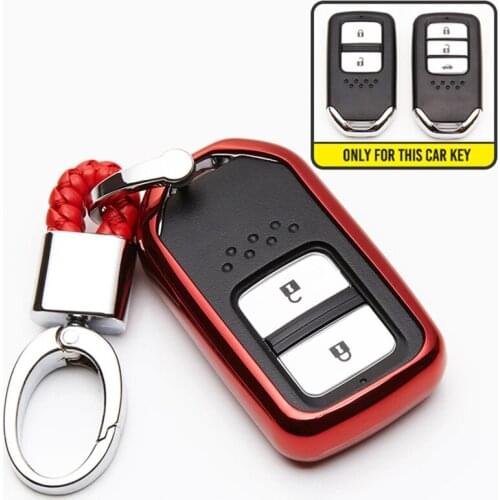 For Honda Fit Civic HRV CRV Odyssey Accord 9 2013-2017 EX EXL Crz Vezel City Jazz BR-V Freed Jade Crider TPU Car Key Case Cover