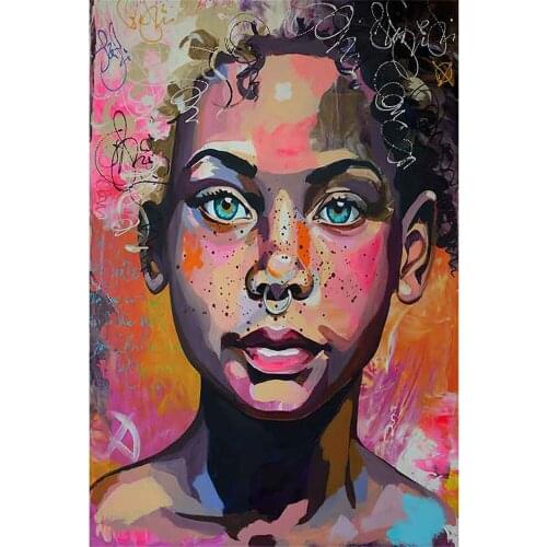 Black White African Nude Woman Pre-Printed 11CT Cross-Stitch Complete Kit DIY Embroidery DMC Threads Handiwork Decor