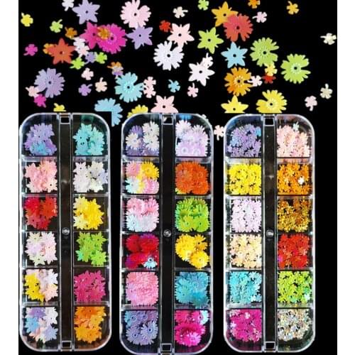 Cherry Blossoms Daisy Polymer Clay Slices Nail Art Decorations Various Flowers Korean Japan Manicure Sequin Nail Art Accessories
