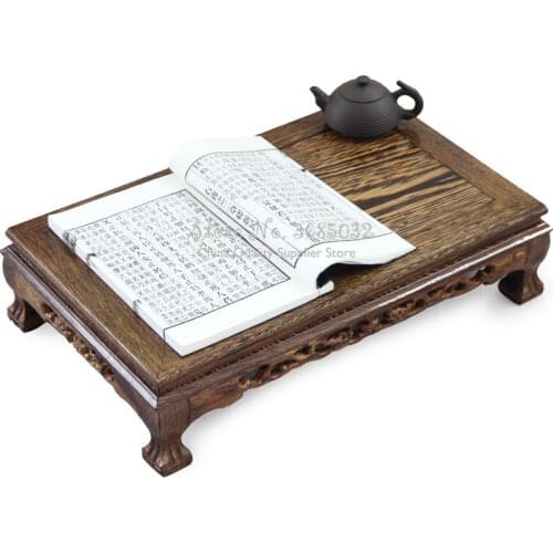 Chicken wing wood rectangular small tea table floating window tea table Chinese style red wooden table tatami low table