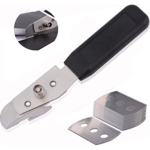 FOSHIO Vinyl Cutter for Carbon Fiber Film Cutting Car Stickers Decals Utility Knife+2/10pcs Blades Vinyl Wrapping Accessories