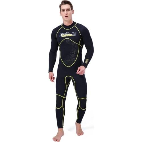 Spearfishing wetsuit men 3MM neoprene Full Body one piece diving suit Scuba snorkeling surfing suit winter thermal swimwear