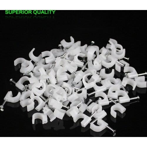 4 MM Circle Path Circle cable clips/ cable nail/ wire clips 100PCS/bag