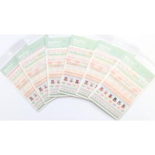 Cute new cartoon school decoration planner sticker stationery,fine journal planner sticker/DIY stickers scrapbooking set,6sheets