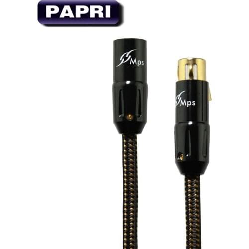 PAPRI MPS X-9 XLR Gold Plated Connector Plugs 6N 99.99997% OCC+Silver Plated Audio Cable DAC DVD CD Amplifier Wire