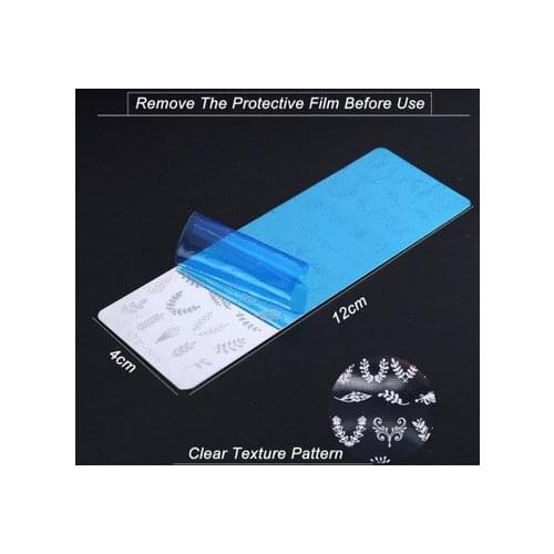 Navida 12 style Nail Art Transfer Foil Sticker Stainless Steel Blue Film Small Steel Plate Nails Decoration Accessories