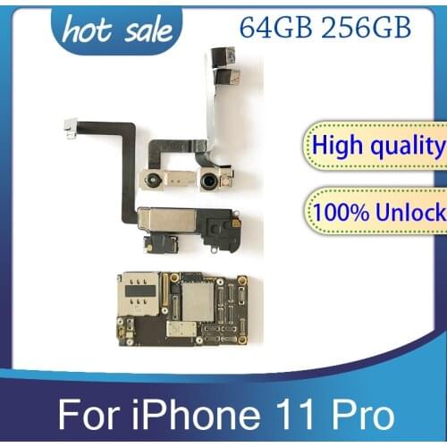 Original For iPhone 11 Pro Motherboard With Face ID,100% Unlocked For iPhone 11 Pro Logic Board Mainboard with full chips