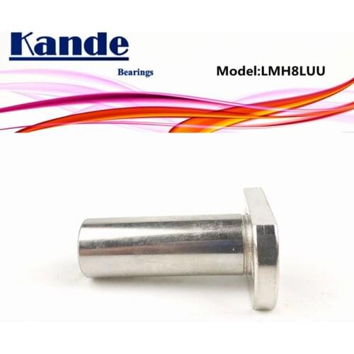 Kande Bearings LMH8LUU LMH8L 2pcs/lot LMH8LUU Extended Oval Flange Linear Ball Bearing dr:8mm LMH8L UU