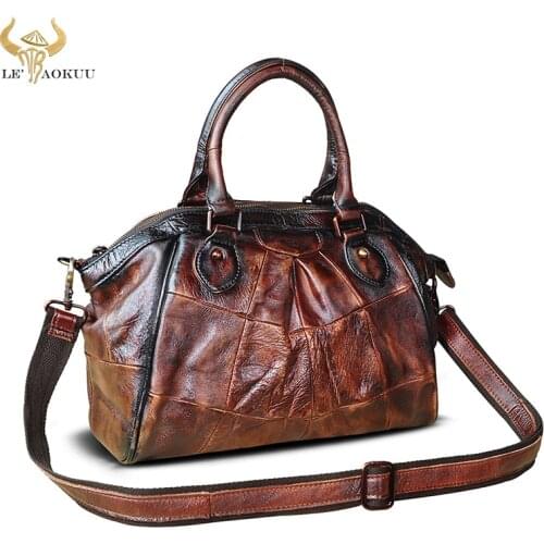 Grain Genuine Leather Luxury Wine Designer Large Shopper Women Purse Handbag Tote Ladies Over The Shoulder Satchel Bag 804217