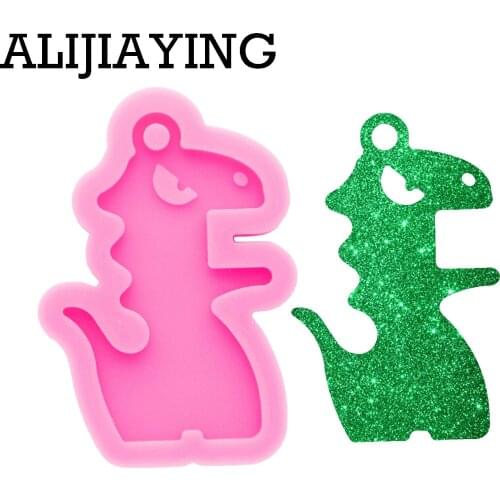 DY0581 Super Glossy Dinosaur Keychain Silicone Mold Epoxy Craft Molds DIY Polymer Clay Resin Crafting Mould