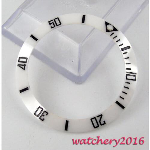 Luminous 38mm ceramic watch bezel insert wheel for parnis 40mm SUB Diver automatic Man watch