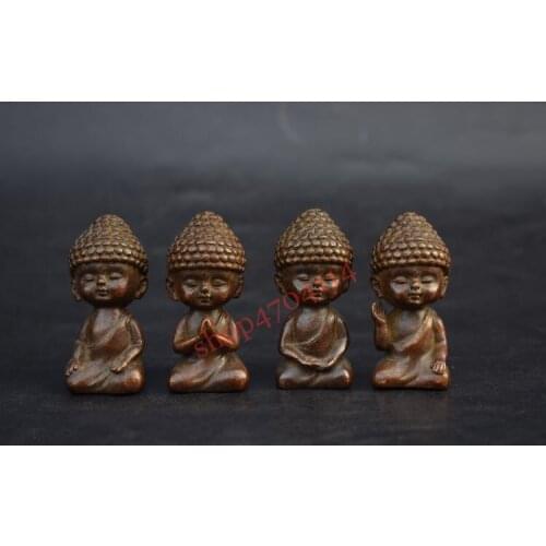 Solid pure purple copper, sit in meditation acolyte ornaments, tea ceremony decorations, microsculpture art collections