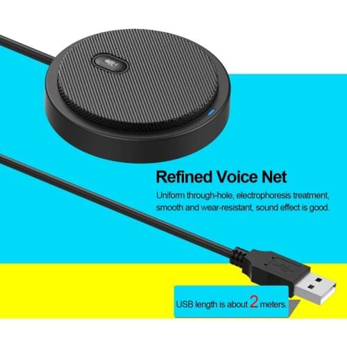 USB Omni-directional Condenser Microphone Mic for Meeting Business Conference Computer Video Games Live Broadcast Sound